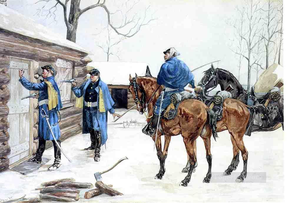 Arresting the Deserter Frederic Remington cowboy Oil Paintings